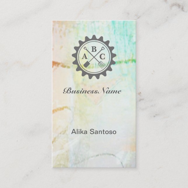 Cartão De Visita Logotipo de jardinagem 3 (Frente)