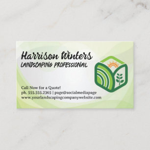 Cartão De Visita Logotipo de jardinagem   Paisagismo 
