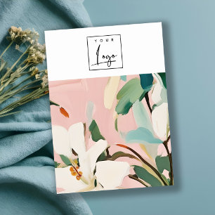 Cartão De Visita Logotipo de Joia do Vazio Floral Pintado Colorido