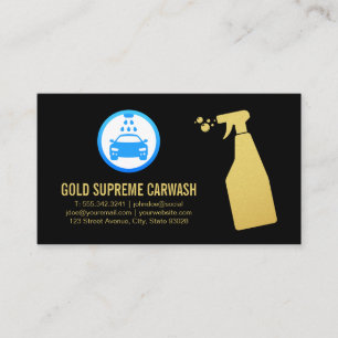 Cartão De Visita Logotipo de lavagem de carro  Serviço de limpeza 