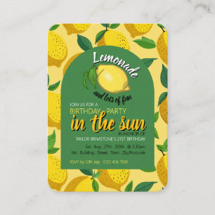 Cartão De Visita Logotipo de limão, limonada e muitos bilhetes dive