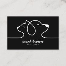 Logotipo de Linha Preto e Branco Gato Cachorro Pet