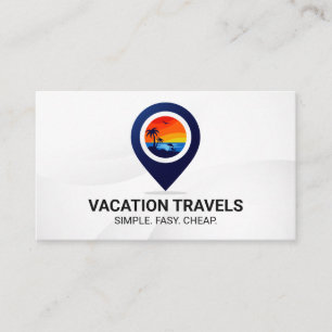 Cartão De Visita Logotipo de local de viagem Vacinação