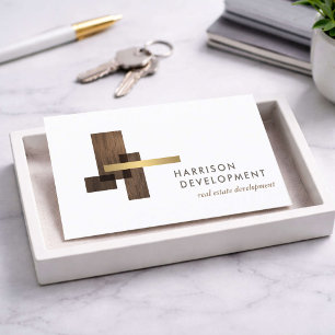 Cartão De Visita Logotipo de Luxo para Desenvolvedor Imobiliário
