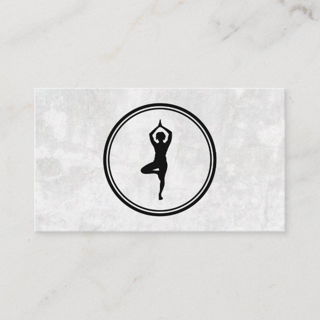 Cartão De Visita Logotipo de mangueira Yoga | Contexto Texturizado (Frente)