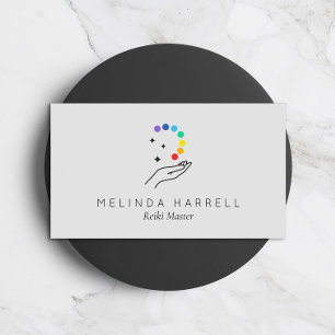 Cartão De Visita Logotipo de mão para cicatrização Reiki, Massagem,