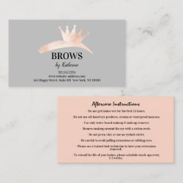 Cartão De Visita Logotipo de microbexiga da sobrancelha Instrução d