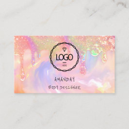 Cartão De Visita Logotipo de mídia social Logotipo QR Code Holograp