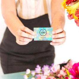 Cartão De Visita Logotipo de mídia social Logotipo QR - Holograma d