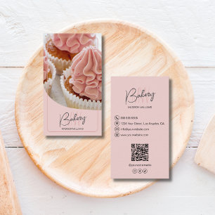 Cartão De Visita Logotipo de Monograma Moderno para Padaria e Chef