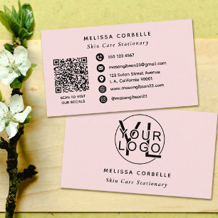 Cartão De Visita Logotipo de Negócios de Código QR de Mídia Social