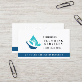 Cartão De Visita Logotipo de Negócios de Serviço de Encanação Profi