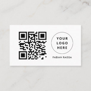 Cartão De Visita Logotipo de negócios moderno branco personalizado
