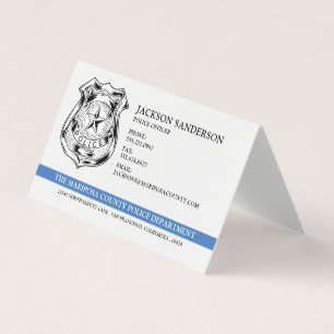 Cartão De Visita Logotipo de Oficial do Departamento de Polícia