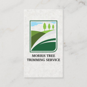 Cartão De Visita Logotipo de Paisagem de Árvores de Verdura
