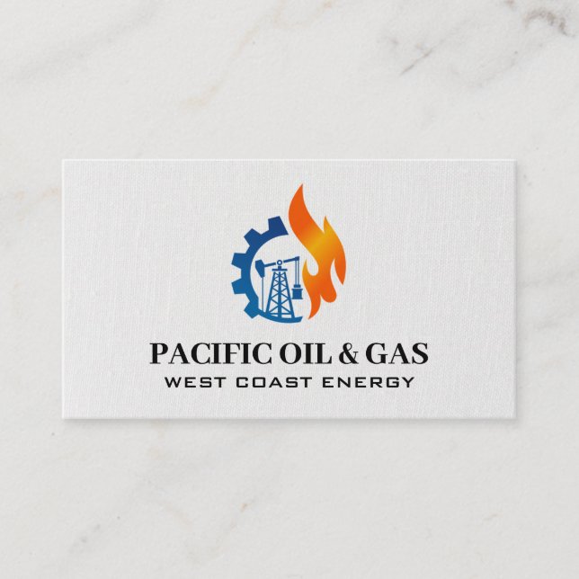 Cartão De Visita Logotipo de petróleo e gás (Frente)