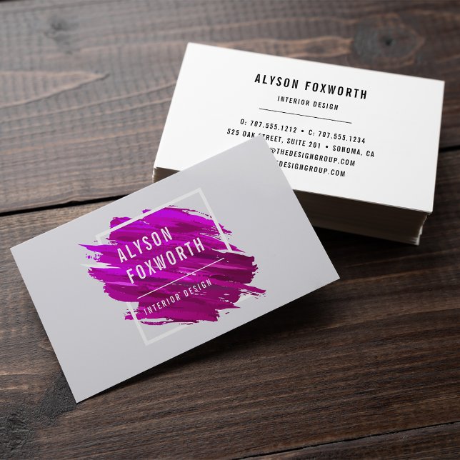 Cartão De Visita Logotipo de pintura abstrato (Criador carregado)