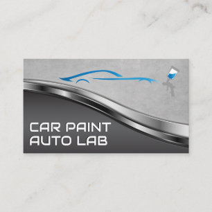 Cartão De Visita Logotipo de pintura por pulverização   Garagem do 