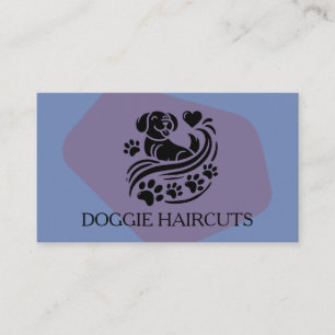 Cartão De Visita Logotipo de Pinturas do Coração de Cachorro Groo