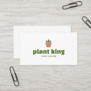 Cartão De Visita Logotipo de Planta em Vaso Loja de Plantas ou Ma