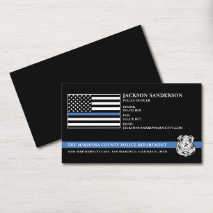 Cartão De Visita Logotipo de Polícia do Agente de Polícia Personali