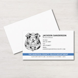 Cartão De Visita Logotipo de Polícia do Departamento de Polícia