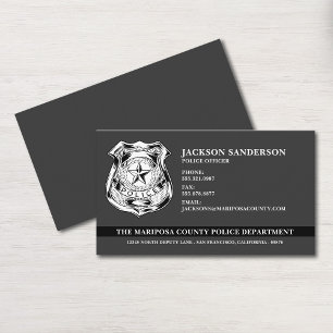 Cartão De Visita Logotipo de Polícia do Departamento de Polícia