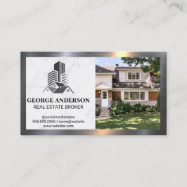 Cartão De Visita Logotipo de propriedades | Frente