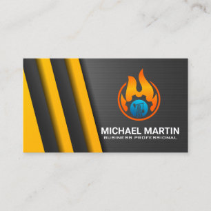 Cartão De Visita Logotipo de Refinaria de Óleo de Gás Energia