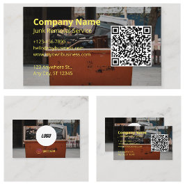 Cartão De Visita Logotipo de Remoção de Entulho de Design Profissio