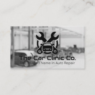 Cartão De Visita Logotipo de reparo mecânico   Compro de garagem