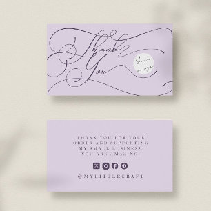 Cartão De Visita Logotipo de Roteiro Elegante Agradecimento Marcaçã