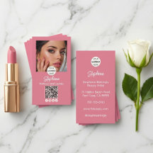 Logotipo de Rótulo em Rosa Corado Código QR Foto M