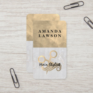 Cartão De Visita Logotipo de Salão de Cabelo   Beleza   Cortes de C