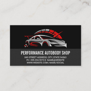 Cartão De Visita Logotipo de Serviços Automotivos Carro Mecânic