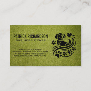 Cartão De Visita Logotipo de Serviços de Animais Logotipo de Pata