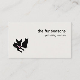 Cartão De Visita Logotipo de Silhueta Moderna de Cuidado de Animais
