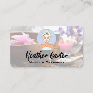 Cartão De Visita Logotipo de Spa de Massagem