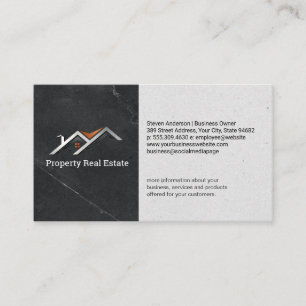 Cartão De Visita Logotipo de Telhado de Imóveis