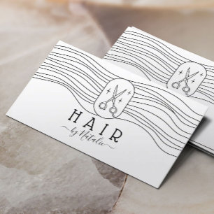 Cartão De Visita Logotipo de Tesoura Hair Stylist