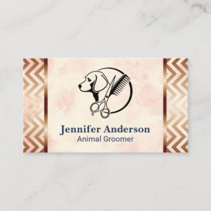 Cartão De Visita Logotipo de tosador de cães Serviços de pet shop
