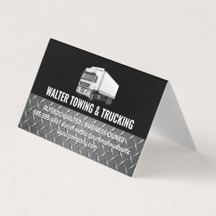 Cartão De Visita Logotipo de Transporte Branco Acessórios de Aço