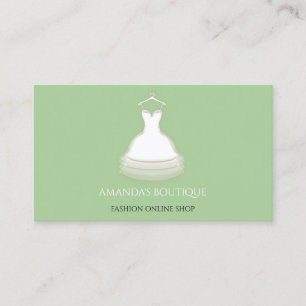Cartão De Visita Logotipo de vestimenta branca Moda de Casamento Mi