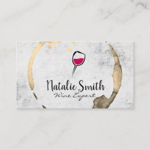 Cartão De Visita Logotipo de Vinho Moderno Mancha de vinho