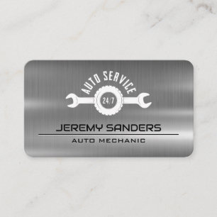 Cartão De Visita Logotipo de Wrench de Serviço Automático Industr