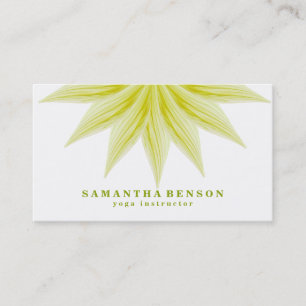 Cartão De Visita Logotipo de Yoga da Flor de Lótus Elegante