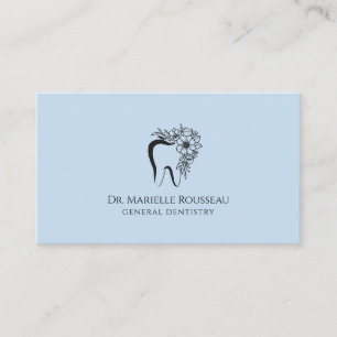 Cartão De Visita Logotipo Dentista Azul