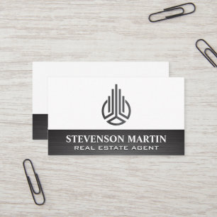 Cartão De Visita Logotipo do abstrato Real Estate