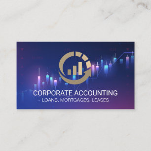 Cartão De Visita Logotipo do Bar Financeiro Moderno
