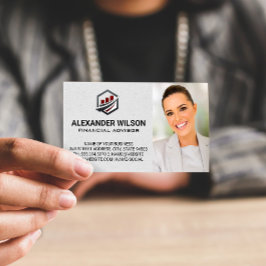 Cartão De Visita Logotipo do bar Graph | Conselheiro financeiro